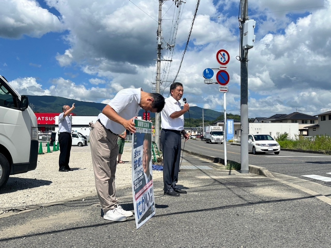 橋本市内で街頭演説を実施0