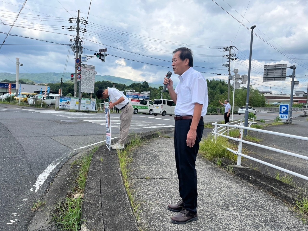 橋本市内で街頭演説を実施1