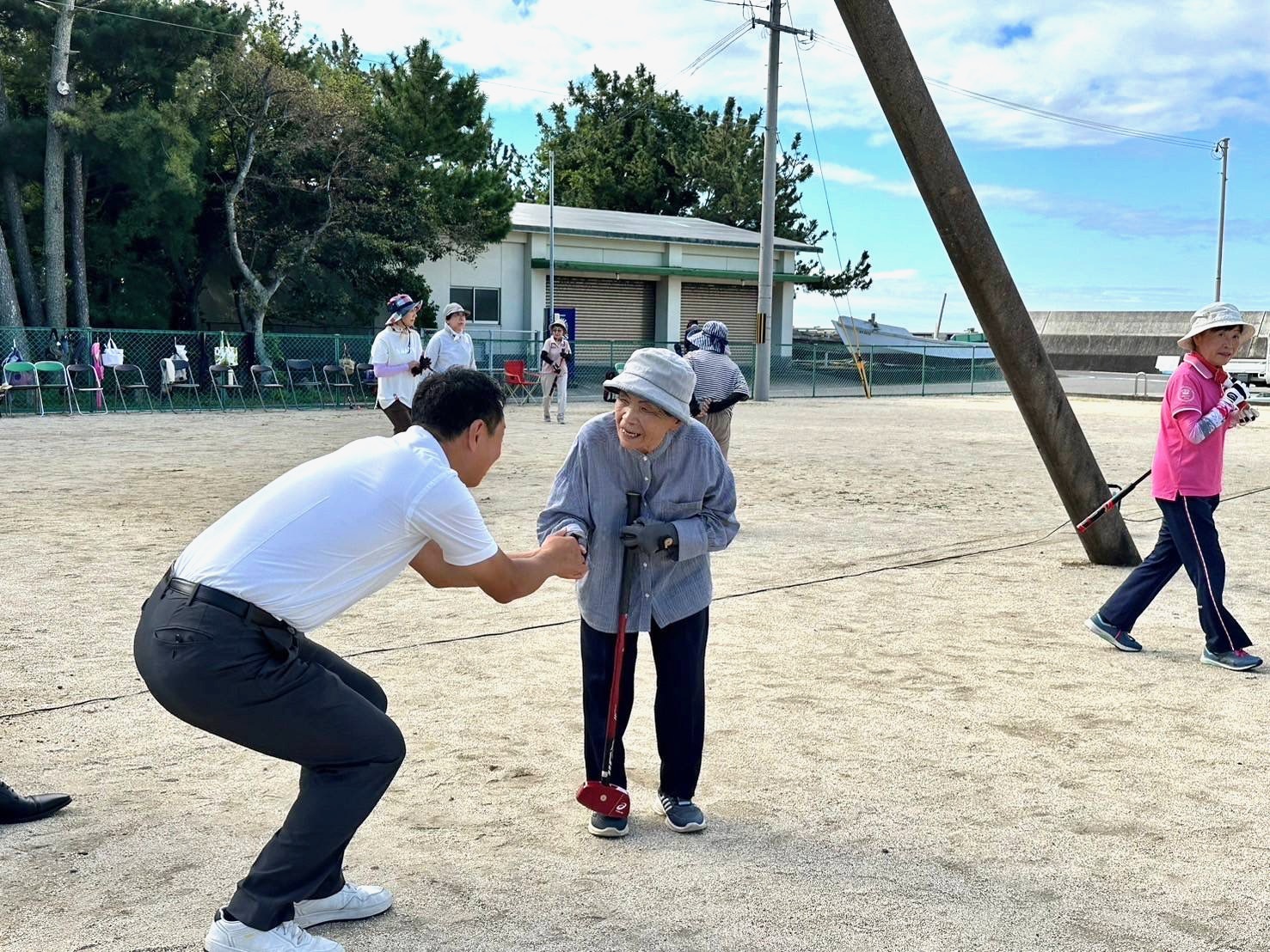 美浜町グラウンドゴルフ大会でご挨拶